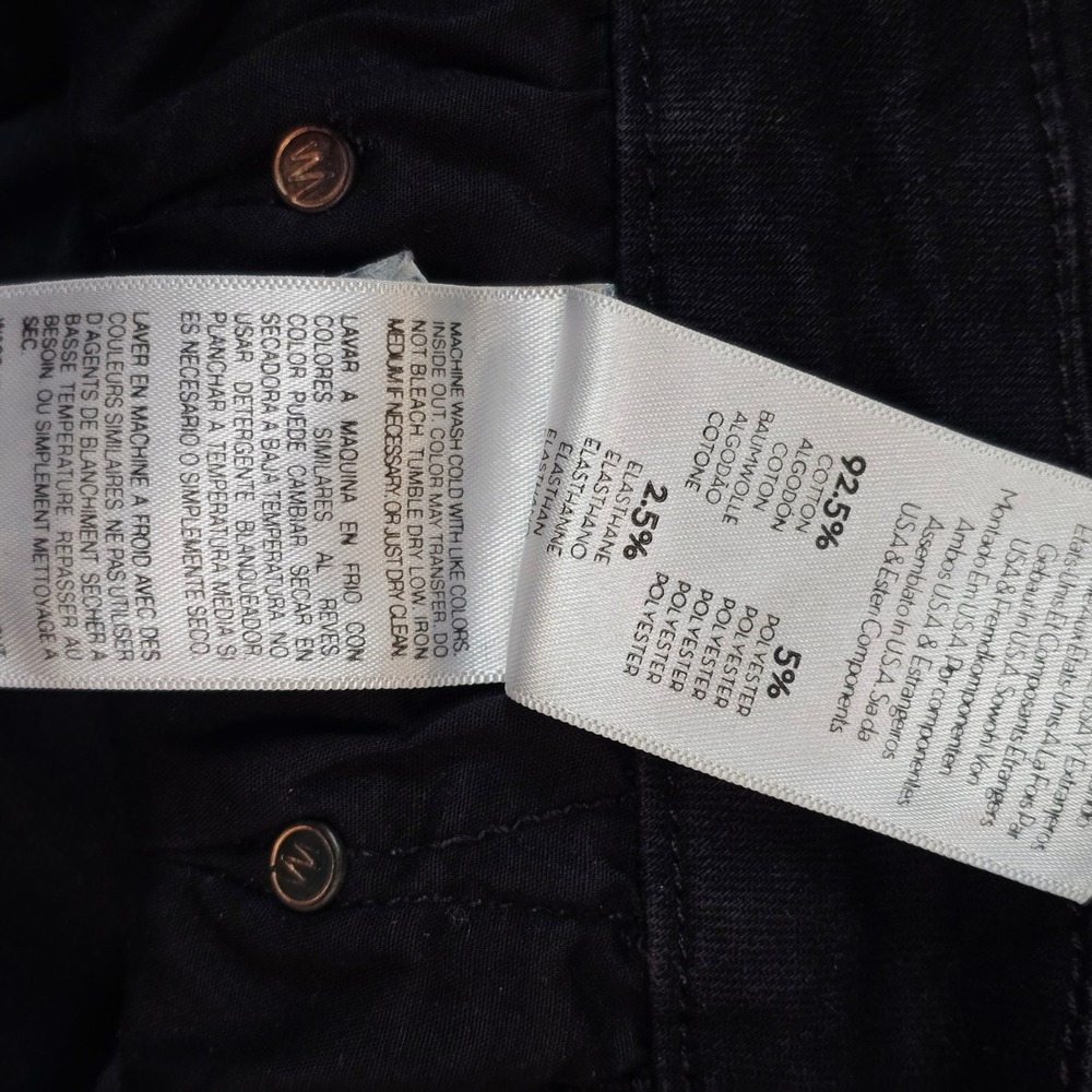 Mother The Looker Ankle Fray Jeans Black Rainbow‎ Lightning Bolt Gold Bolt 31 - Picture 13 of 14